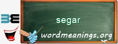 WordMeaning blackboard for segar